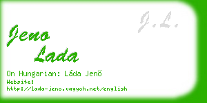 jeno lada business card